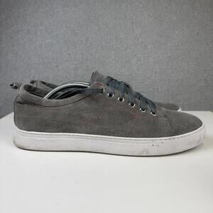 Robert Graham Men's Size 11.5 Grey Suede Low Top Suede Fashion Sneakers